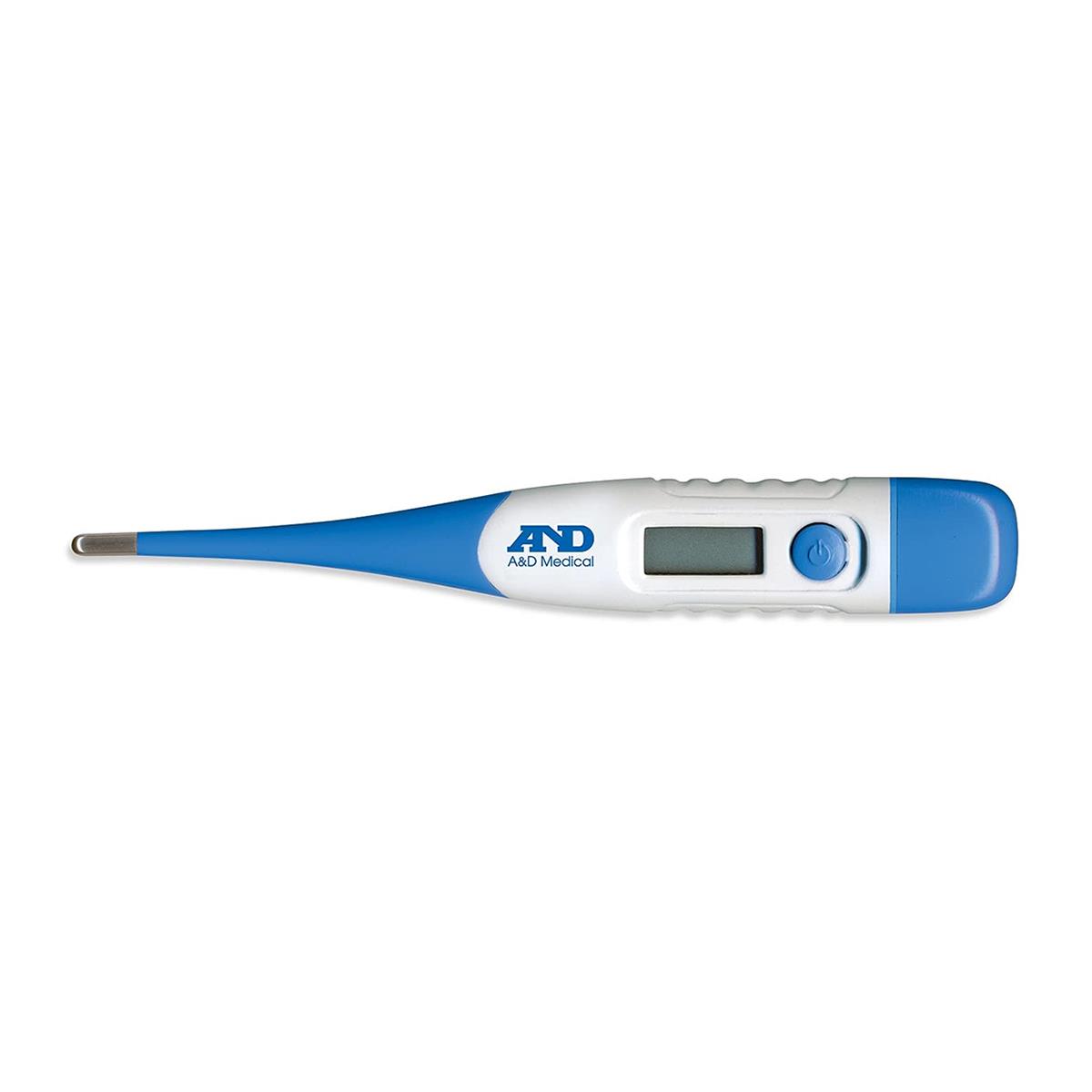 A&D Medical Digital Flex Tip Thermometer Blue And White, Oral, Underarm And Rectal, °C/°F, Water-Resistant - Image 2
