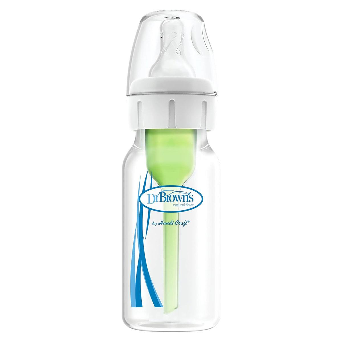 Dr Brown Options+ Anti-Colic Baby Bottle Narrow Neck 120ml Level 1 Slow Flow BPA-Free 1 Pack