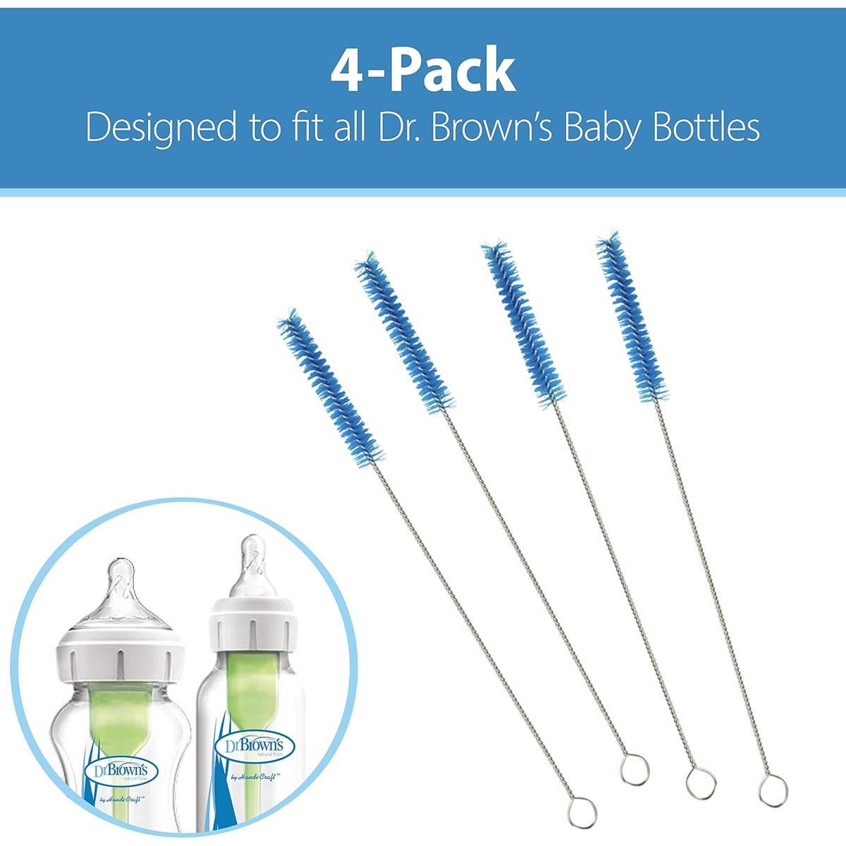 Dr Brown Baby Bottle Vent Cleaning Brushes Nylon Polypropylene 4 Pack - Image 6