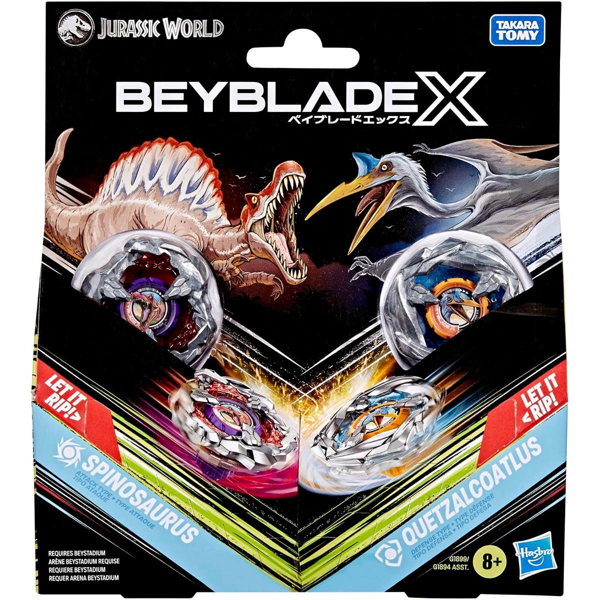 Beyblade X Jurassic World Spinosaurus VS Quetzalcoatlus Multipack With 2 Spinning Tops And 2 Launchers Ages 8+