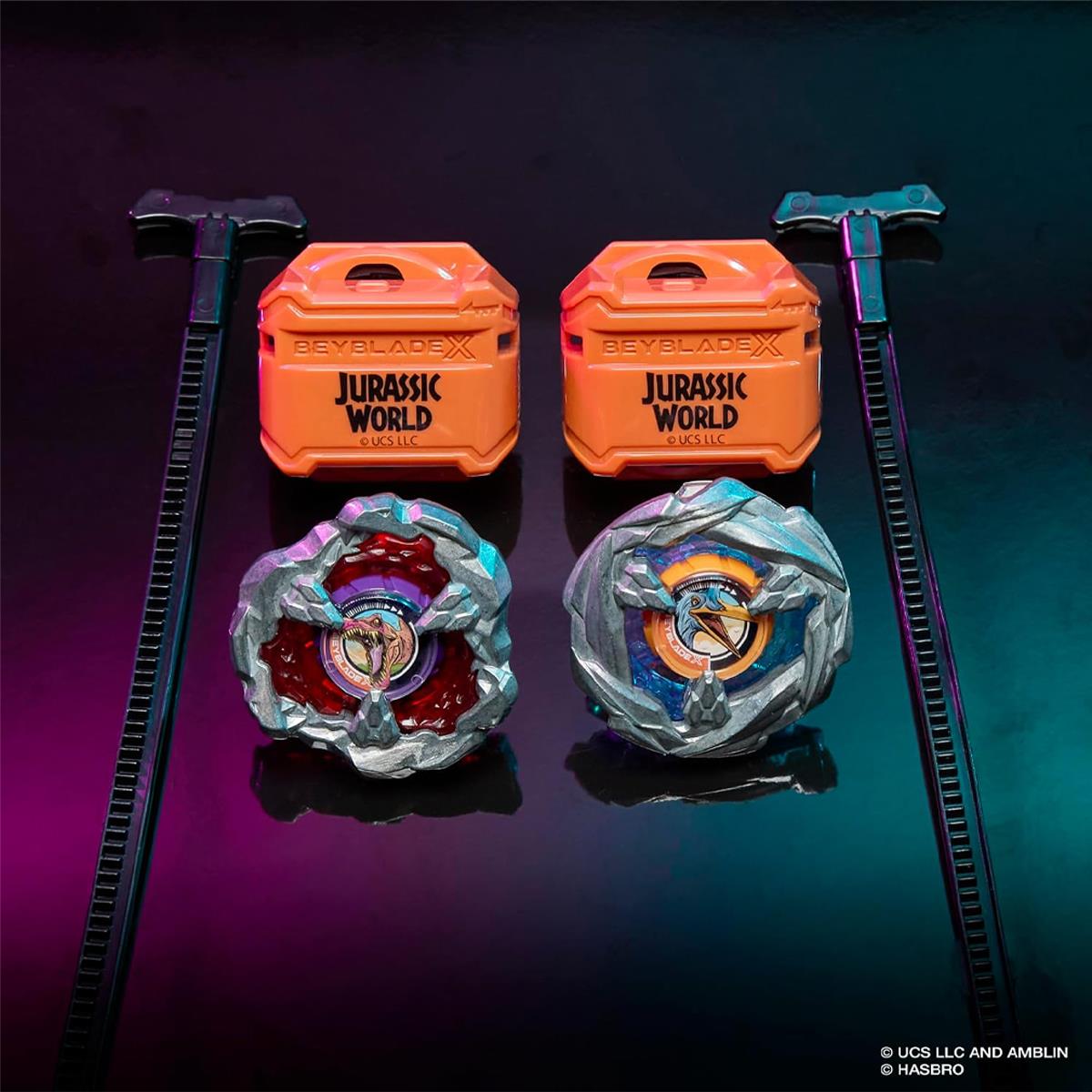 Beyblade X Jurassic World Spinosaurus VS Quetzalcoatlus Multipack With 2 Spinning Tops And 2 Launchers Ages 8+ - Image 2