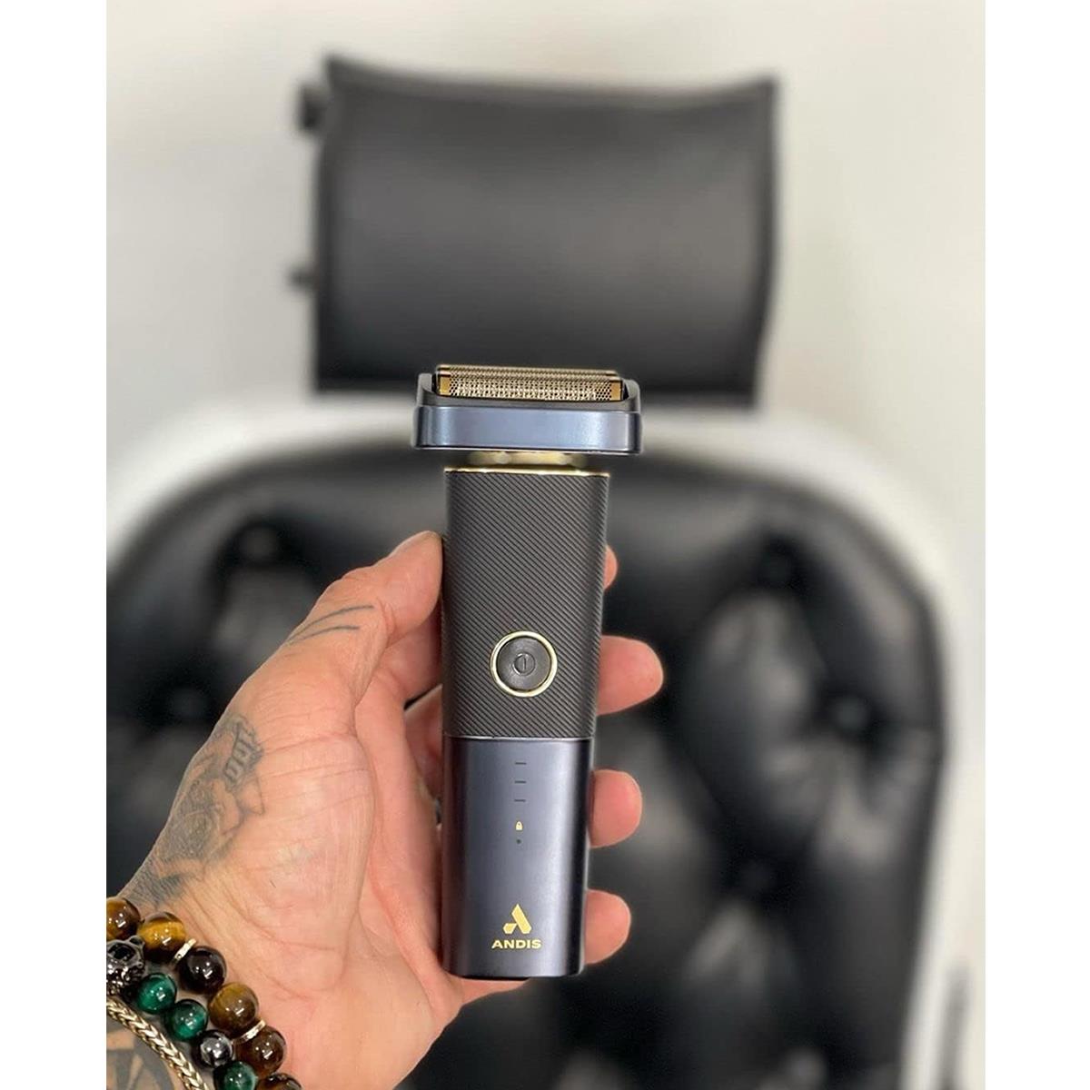 Andis reSURGE PFS-1 Foil Shaver Gold Titanium Hypoallergenic Foils, Pivot Head, Wet/Dry, USB-C - Image 3