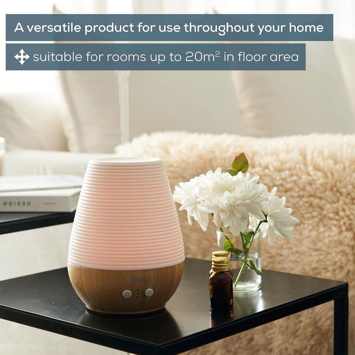 Beurer Aroma Diffuser Ultrasonic Bamboo & Porcelain 180ml Colour-Changing LED - Image 6