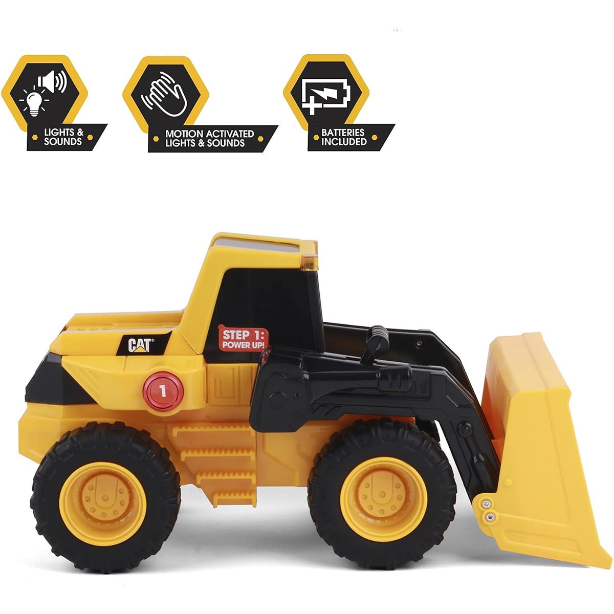 CAT Construction Power Haulers Front Loader 11.5 Inch Toy Truck With Lights And Sounds Working Bucket Ages 3+ - Image 6