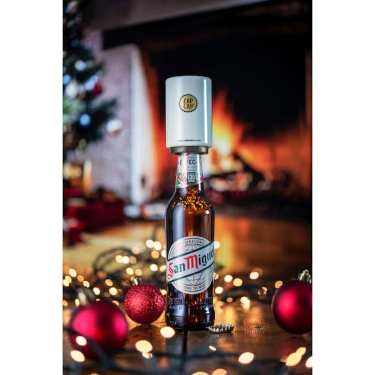 CellarDine Zap Cap Bottle Opener Original White ABS Plastic Magnetic Push Down - Image 2