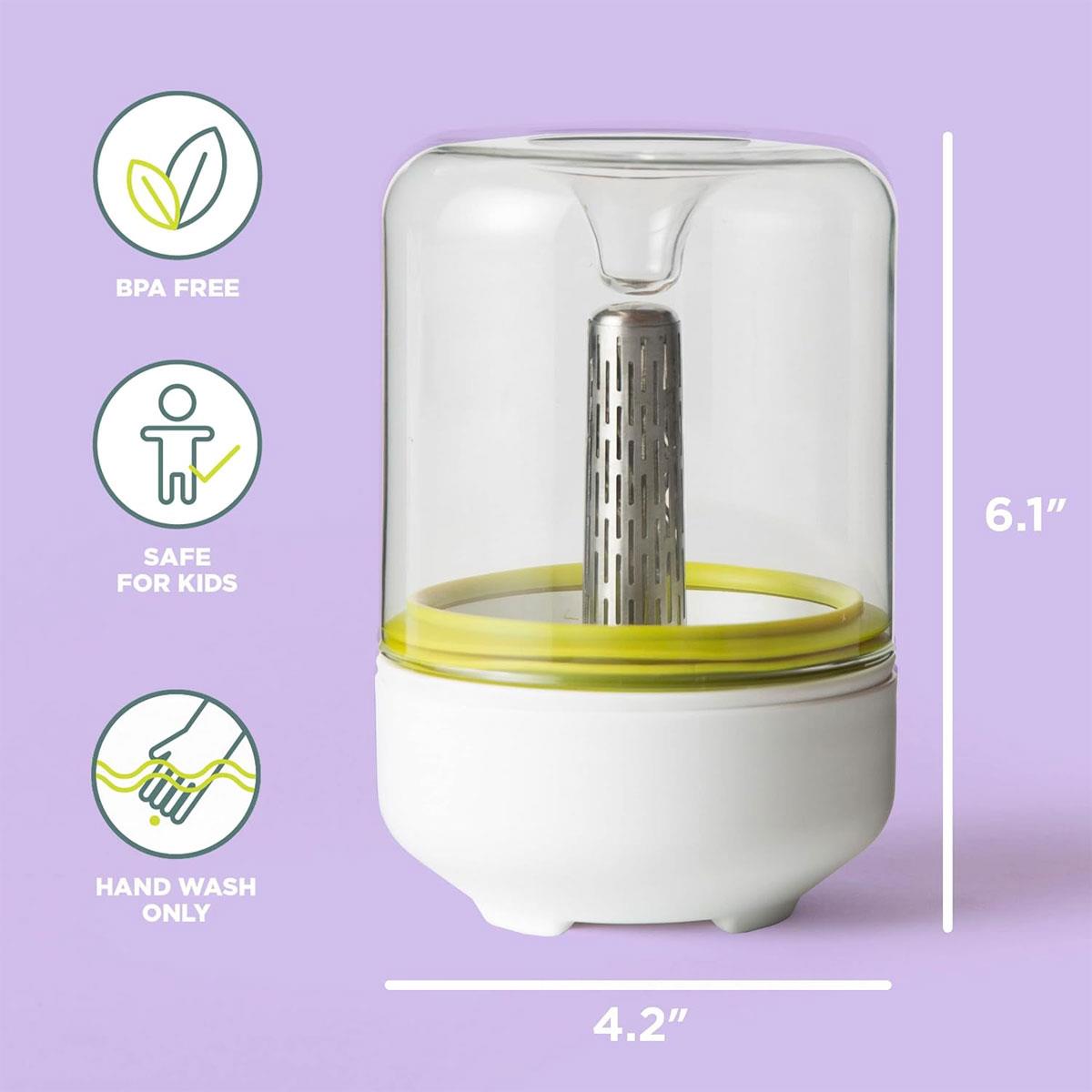 Chef'n Countertop Sprouter Growing Kit Glass Sprouting Jar with Ventilation Adjustable Screen & Pour Spout White - Image 3