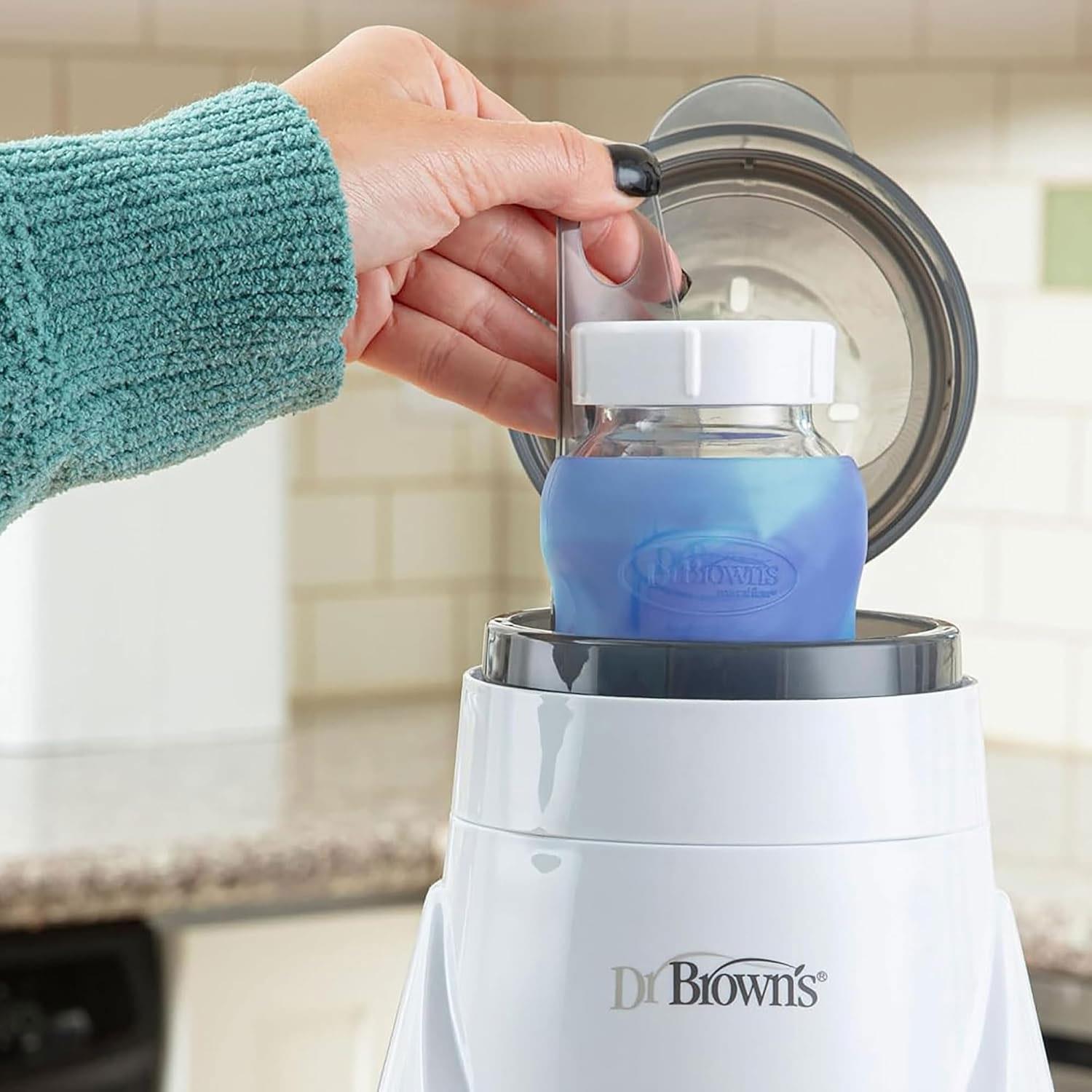 Dr Brown Deluxe Baby Bottle Warmer and Steriliser 240V 500W White Electric Steam Warmer with Sterilisation Function - Image 2
