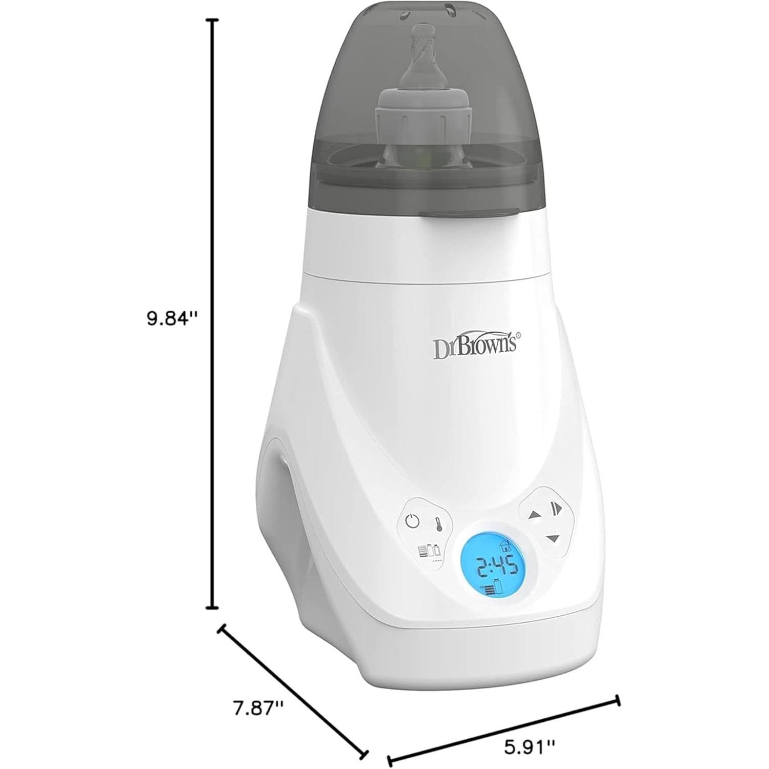 Dr Brown Deluxe Baby Bottle Warmer and Steriliser 240V 500W White Electric Steam Warmer with Sterilisation Function - Image 3