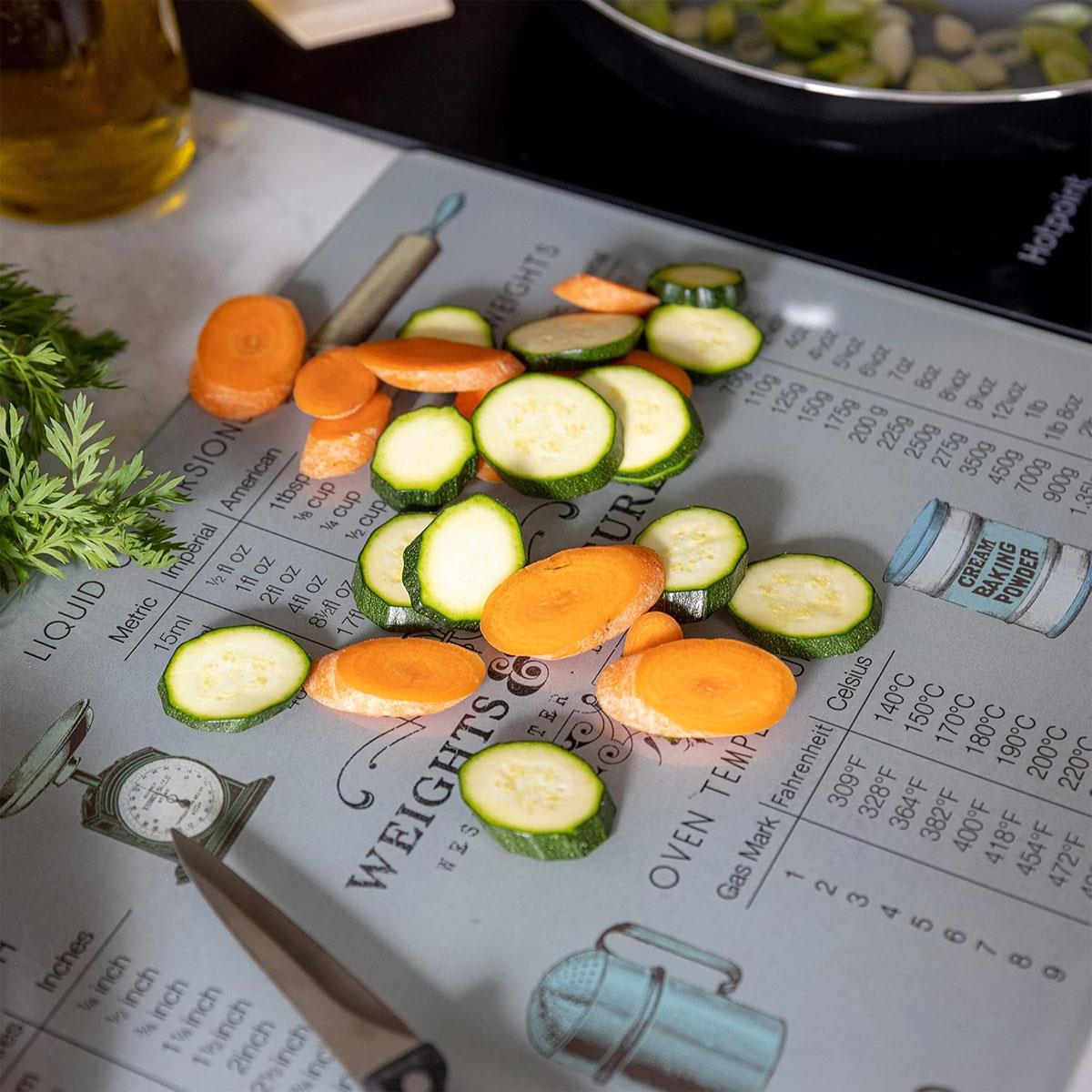Creative Tops Glass Worktop Saver Weights & Measures Pastry Board Toughened Heat-Resistant Glass 40 x 30 cm - Image 3