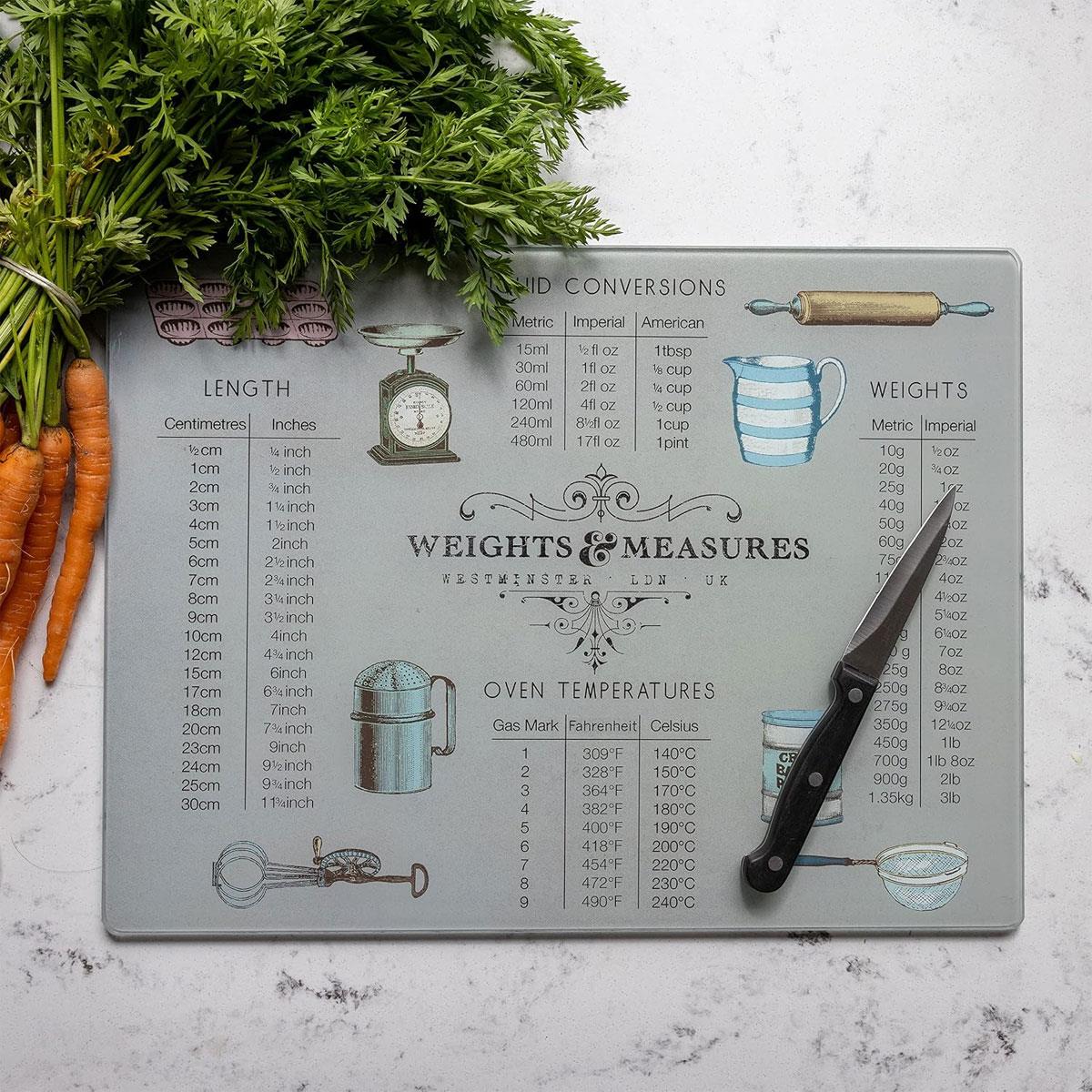 Creative Tops Glass Worktop Saver Weights & Measures Pastry Board Toughened Heat-Resistant Glass 40 x 30 cm - Image 5