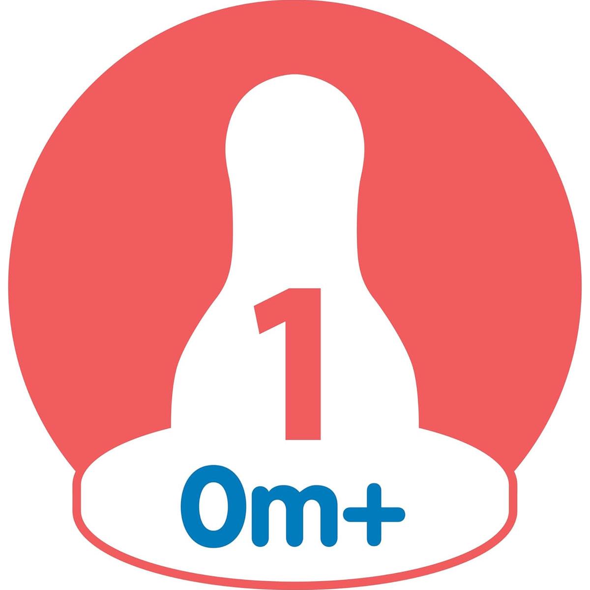 Dr Brown Options Narrow-Neck Baby Bottle Teat Level 1 Slow Flow Silicone Newborn 0+ Months BPA-Free Transparent 2 Pack - Image 6