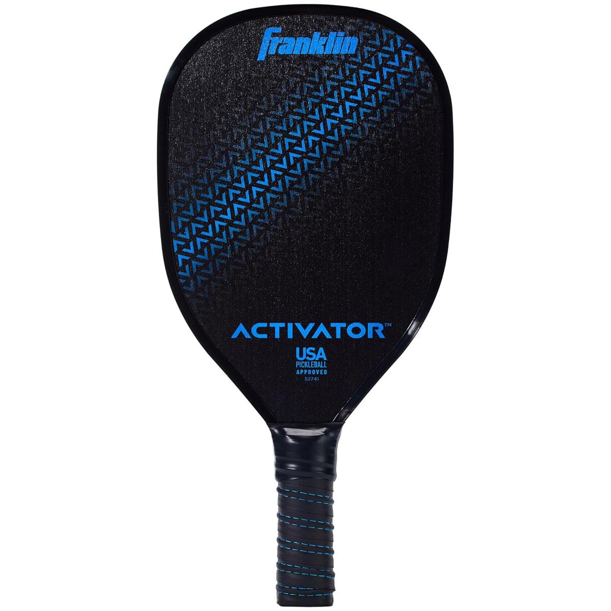 Franklin Sports Activator Wood Pickleball Paddle USAPA Approved 7-Ply Construction Small Grip Black Blue