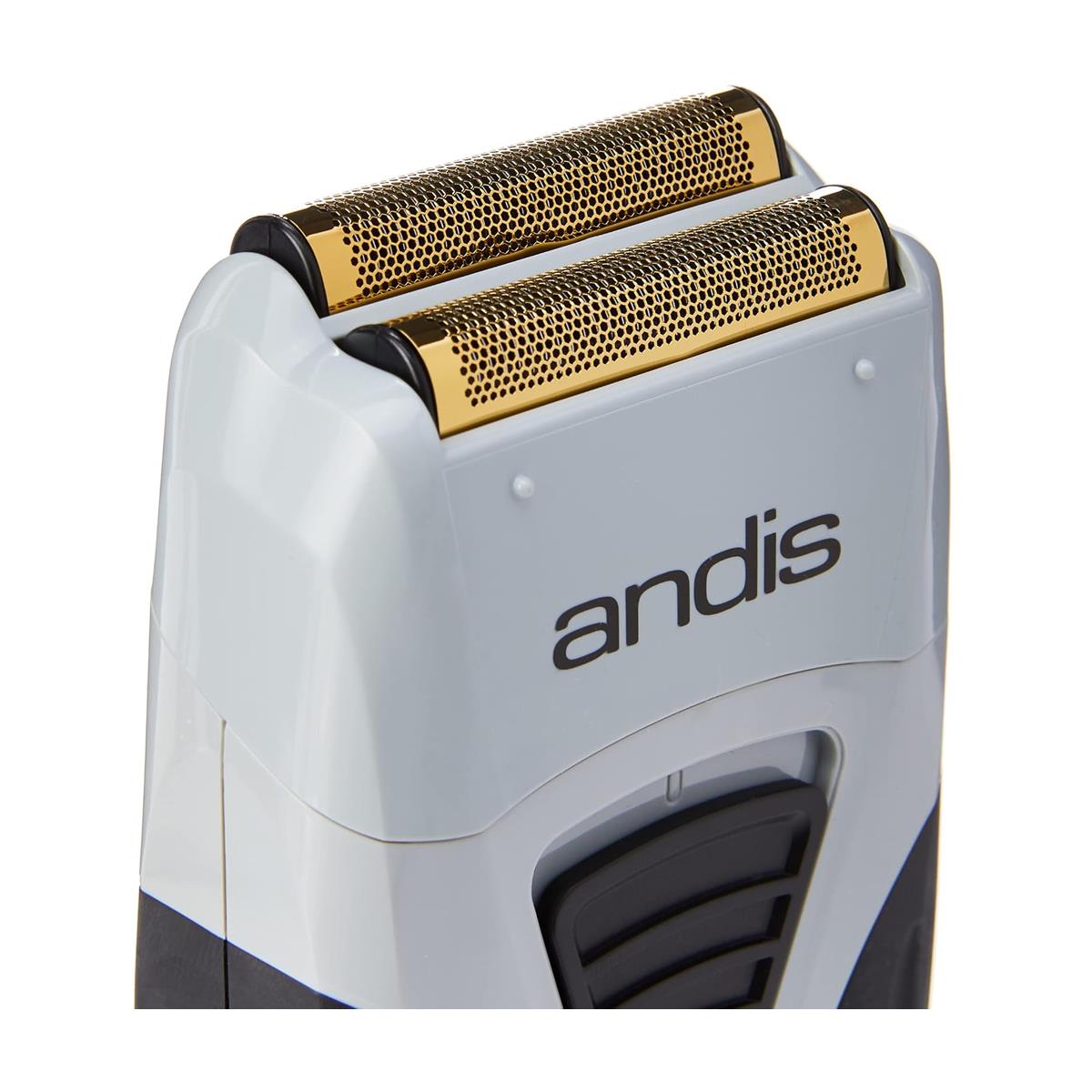 Andis ProFoil Lithium Plus Titanium Foil Shaver TS-2 Cordless Professional Cord/Cordless Rotary Motor Razor With Charging Stand - Grey/Black - Image 3