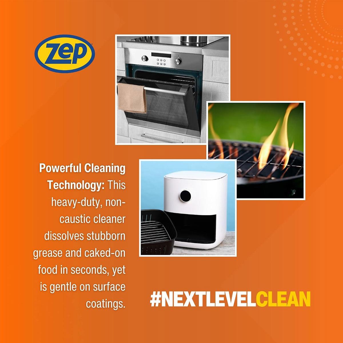 Zep Air Fryer Oven & Grill Cleaner Foaming Spray 750ml – Non-Caustic Grease & Baked-On Food Remover - Image 7