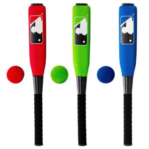 Franklin MLB 24 Inch Oversized Foam Bat & Ball Set Soft Foam Barrel Beginner Baseball Toy Assorted Colours