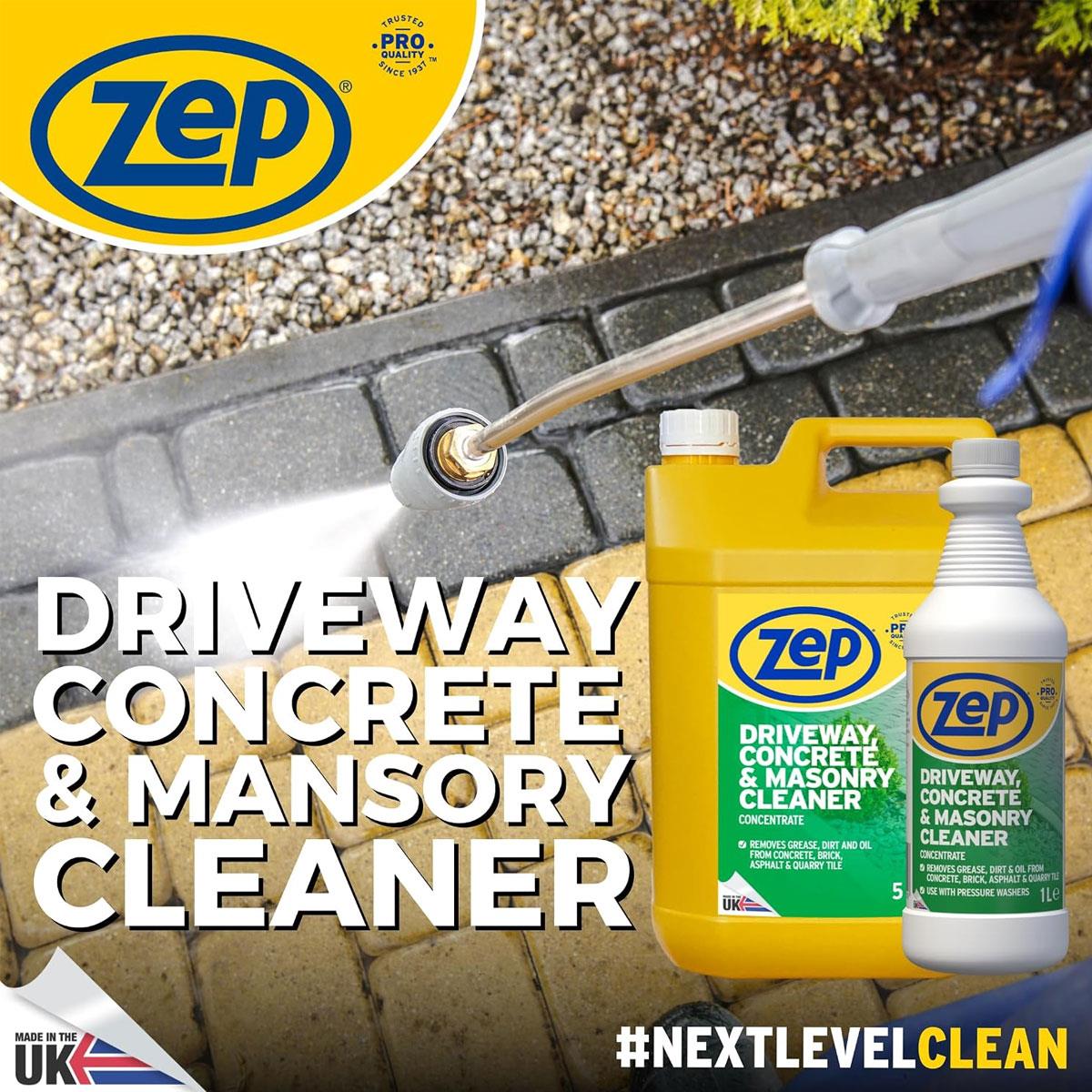 Zep Driveway Concrete & Masonry Cleaner Concentrate 1L – Patio Paving Asphalt & Path Cleaner - Image 3