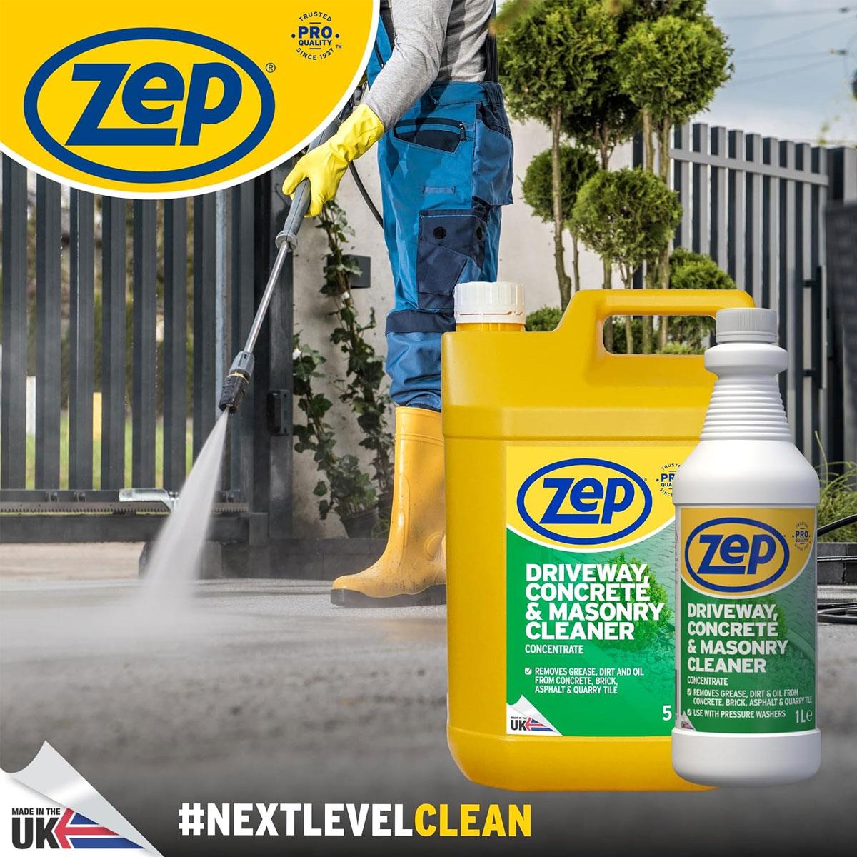 Zep Driveway Concrete & Masonry Cleaner Concentrate 1L – Patio Paving Asphalt & Path Cleaner - Image 4