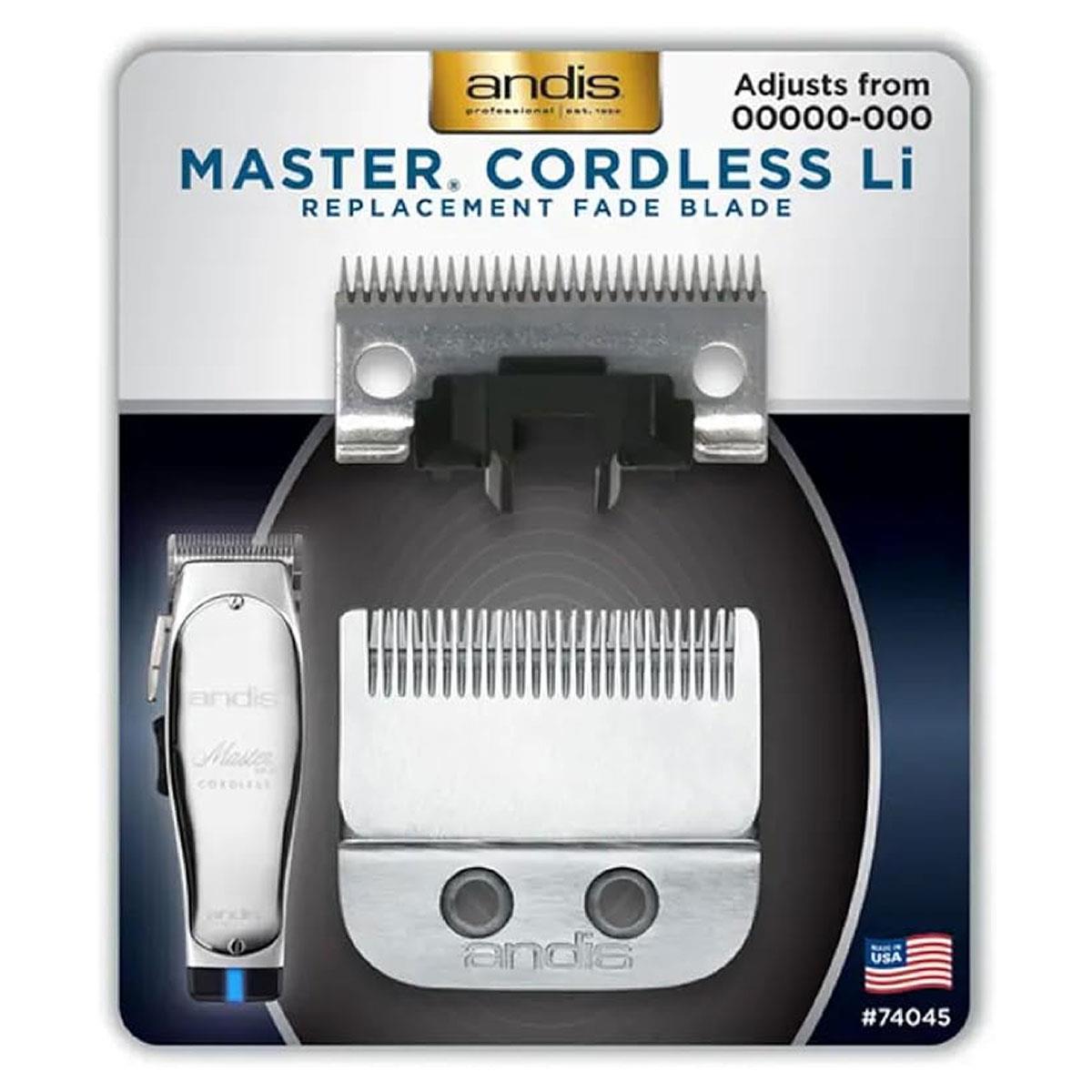 Andis Master Cordless Li Fade Replacement Blade Carbon Steel - Silver - Image 3