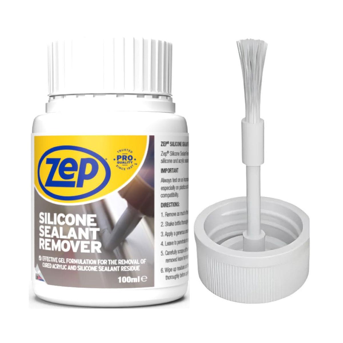 Zep Silicone Sealant Remover Gel 100ml with Built-In Brush Cap for Cured Silicone and Acrylic Sealant