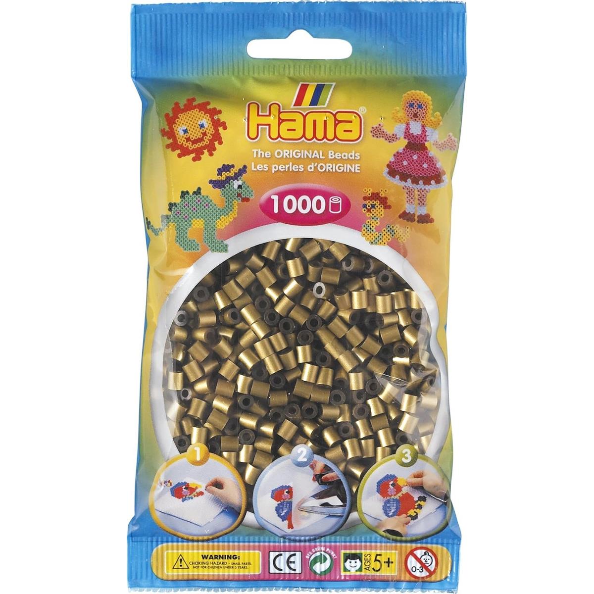 Hama 207-63 Midi Fuse Beads Bronze 1000 Plastic Craft Beads 5 Mm Pegboard Art Ages 5+
