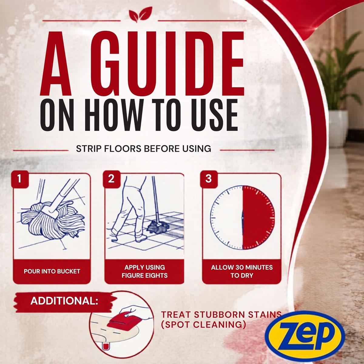 Zep Natural Stone Cleaner 1L – pH-Neutral Floor & Worktop Cleaner for Marble Granite Travertine & Quartz - Image 4