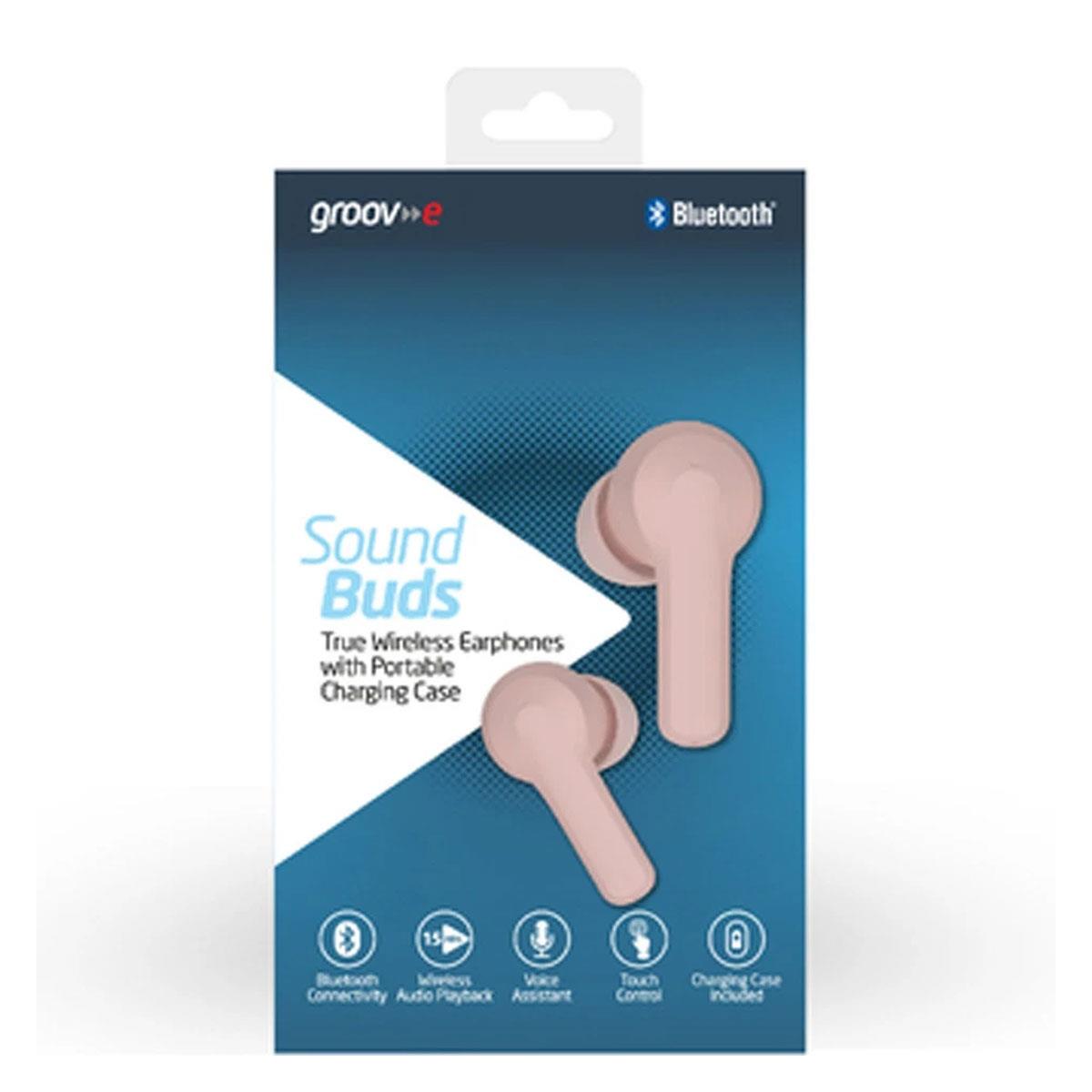 Groov-e Sound Buds True Wireless Earbuds Bluetooth TWS 15 Hour Playtime Touch Controls Pink - Image 5
