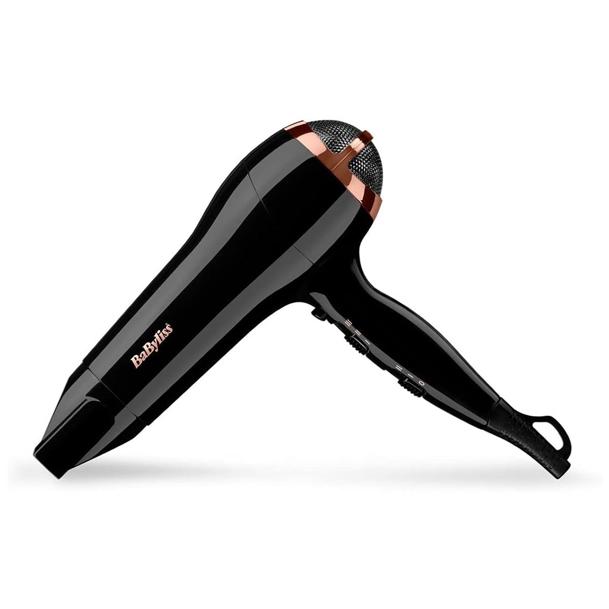 BaByliss Rose Lustre 2400W Hair Dryer Ionic And Ceramic Technology 3 Heat 2 Speed Cool Shot Black - Image 2