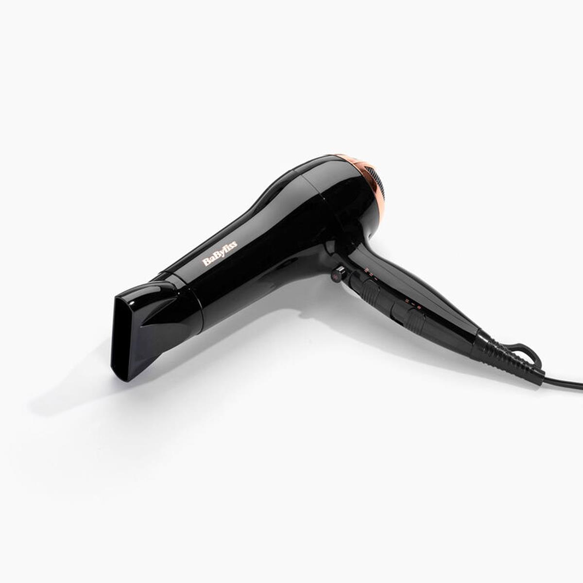 BaByliss Rose Lustre 2400W Hair Dryer Ionic And Ceramic Technology 3 Heat 2 Speed Cool Shot Black - Image 7