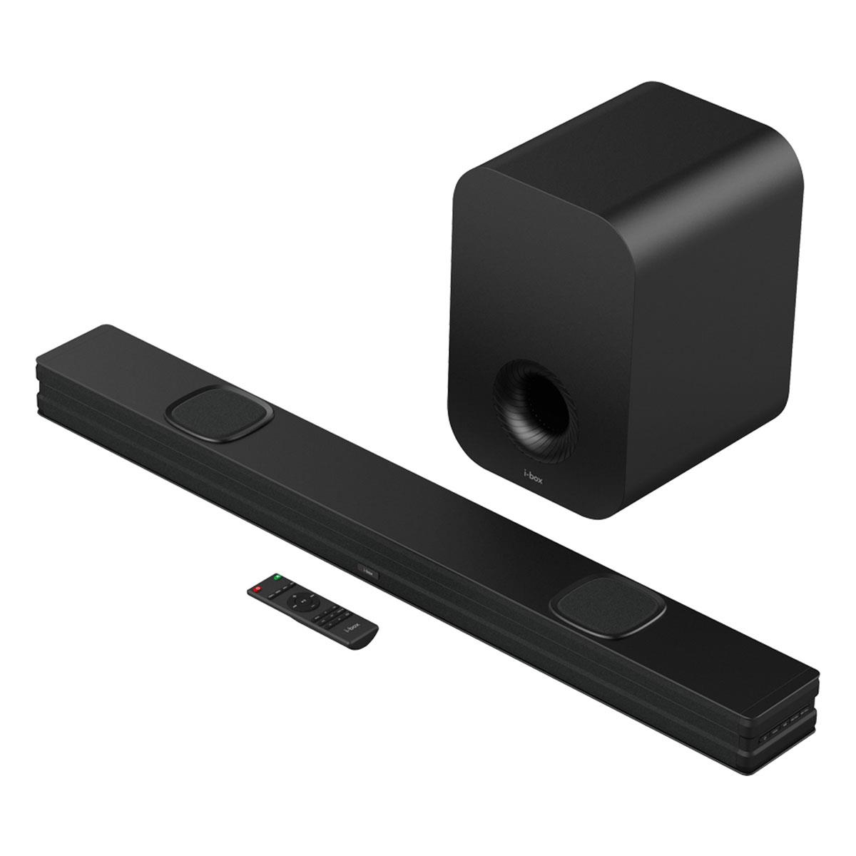 i-box Resonate 150W Soundbar with Wireless Subwoofer 2.1 Channel 3D Surround Bluetooth 5.0 HDMI ARC Black