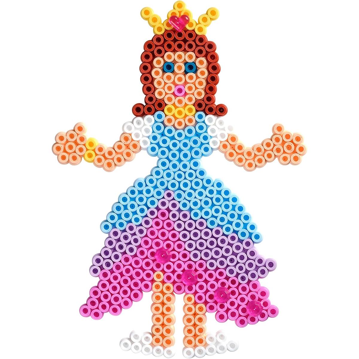 Hama Midi Beads Princess And Mermaid Craft Set Approx. 2,000 Fuse Beads Pegboards And Accessories 5+ - Image 3