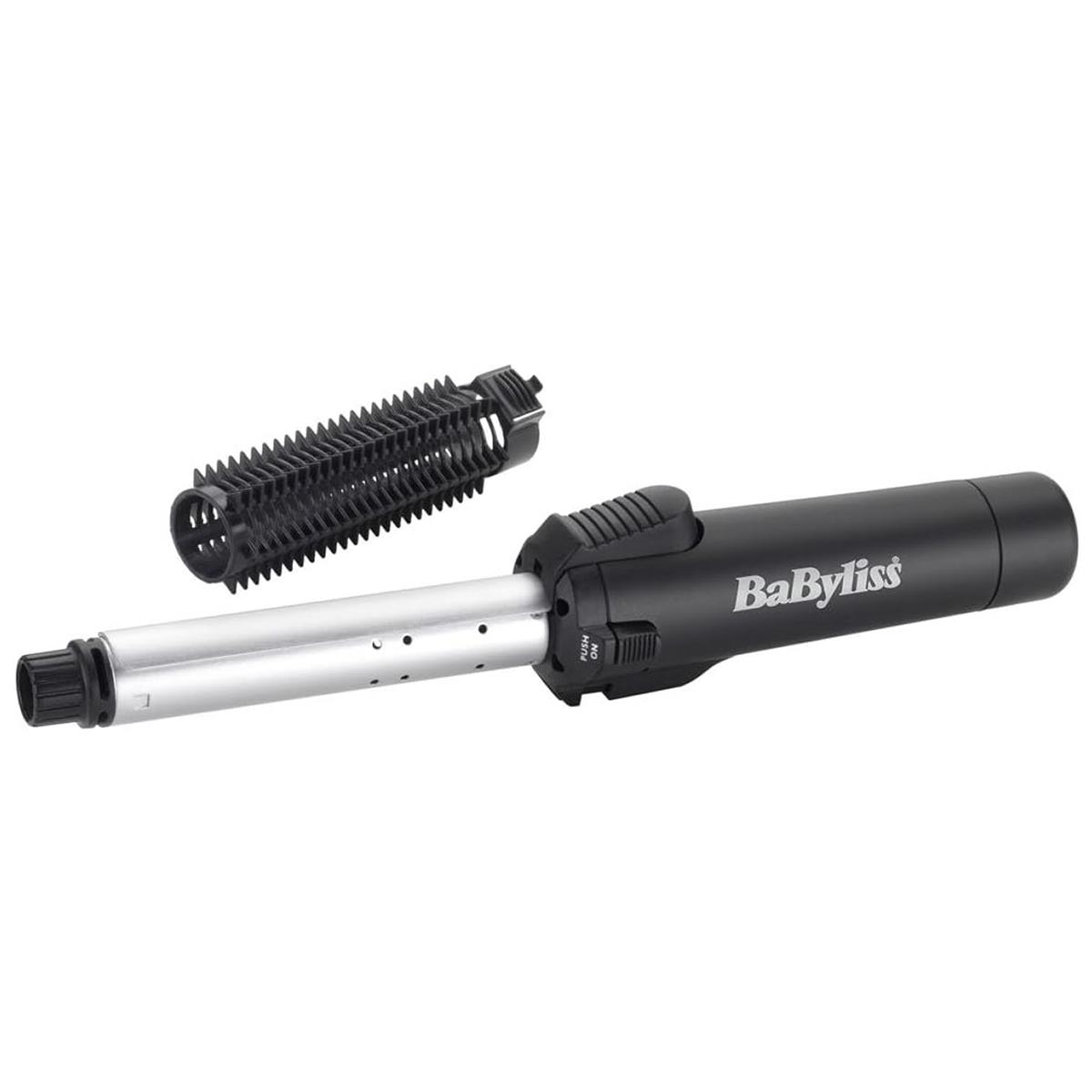 Babyliss Pro Cordless Gas Hair Curler And Brush 19mm Ceramic Barrel 200°C Black