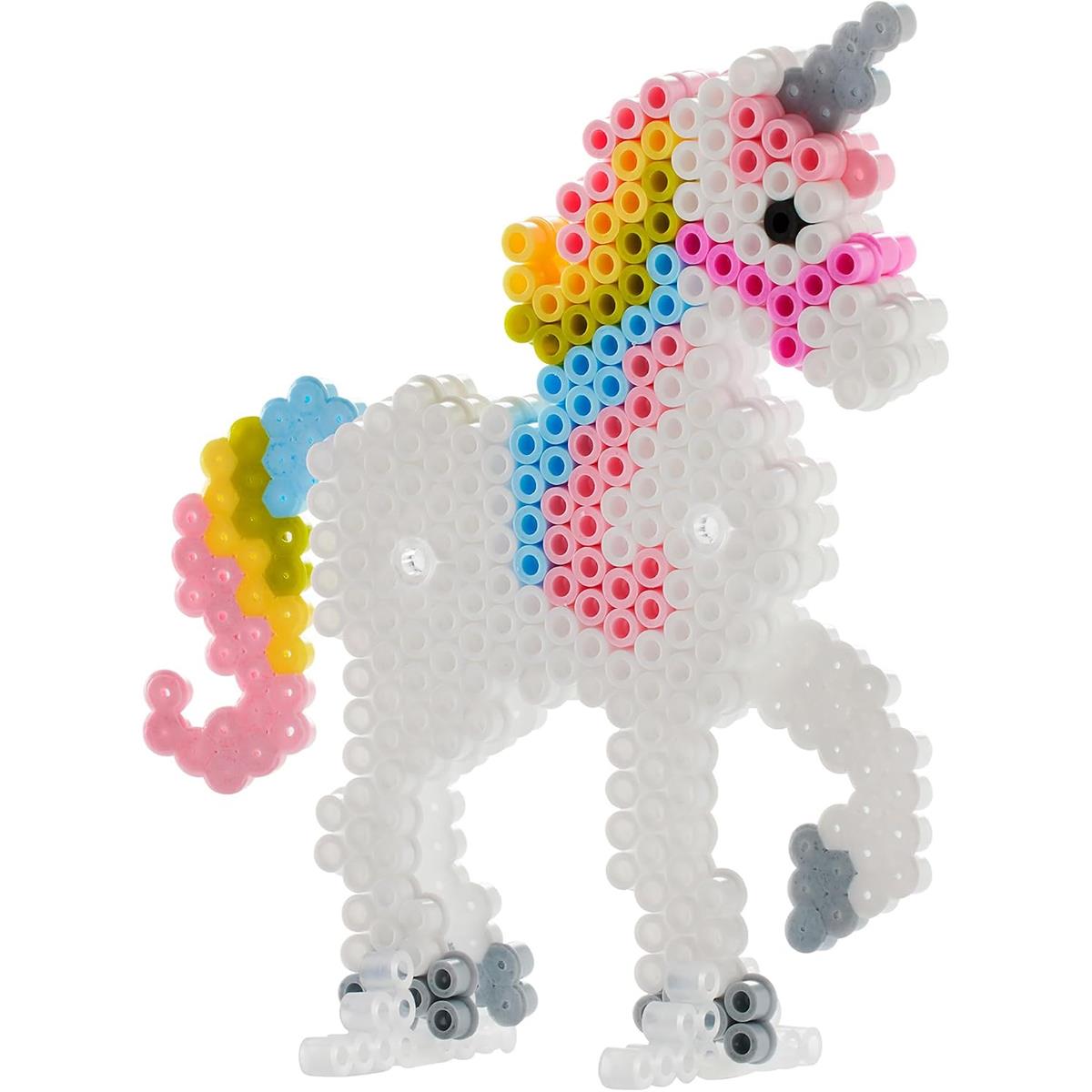 Hama Midi Beads Unicorn Craft Set Approx 2,000 Fuse Beads Pegboard Templates And Ironing Paper Ages 5+ - Image 3