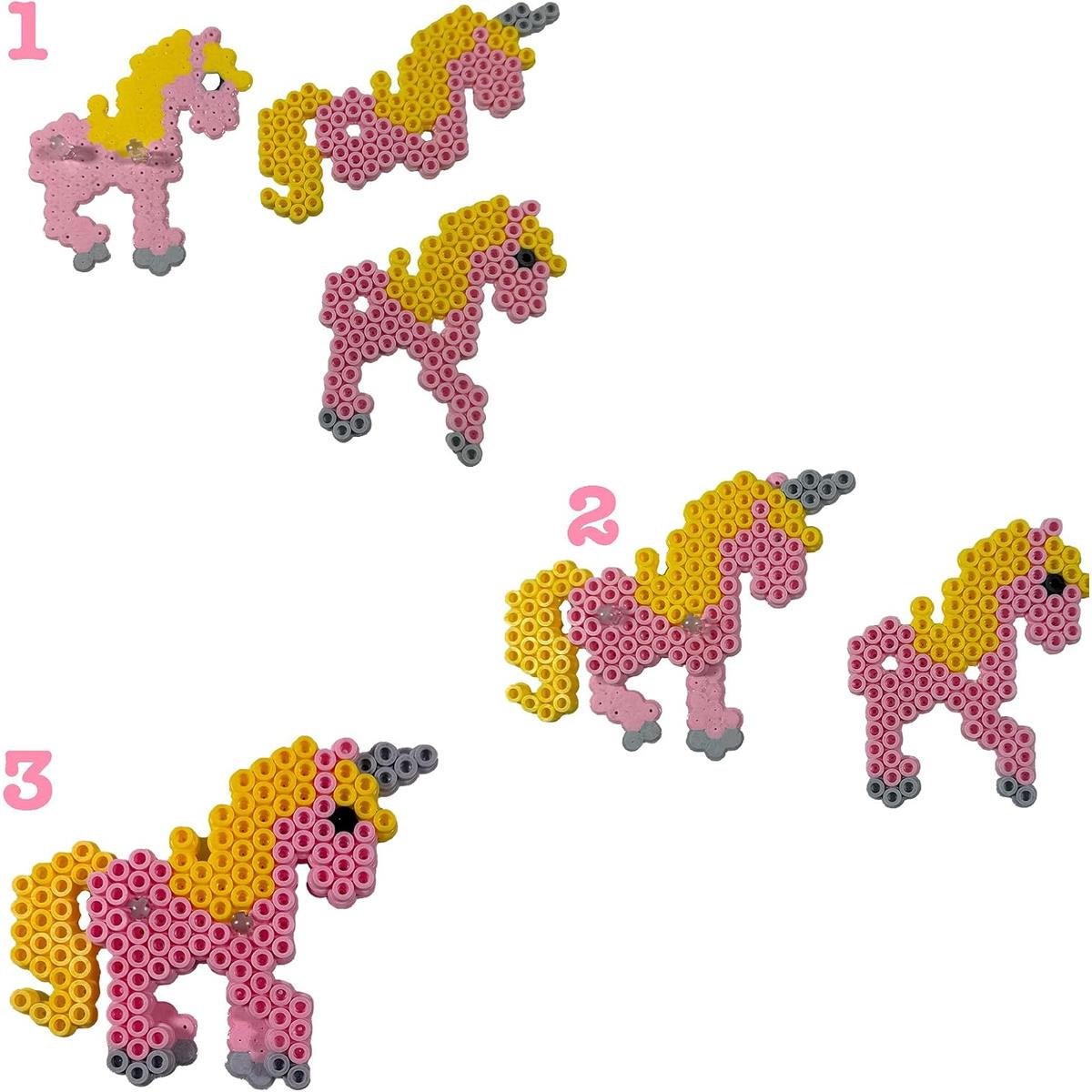 Hama Midi Beads Unicorn Craft Set Approx 2,000 Fuse Beads Pegboard Templates And Ironing Paper Ages 5+ - Image 4
