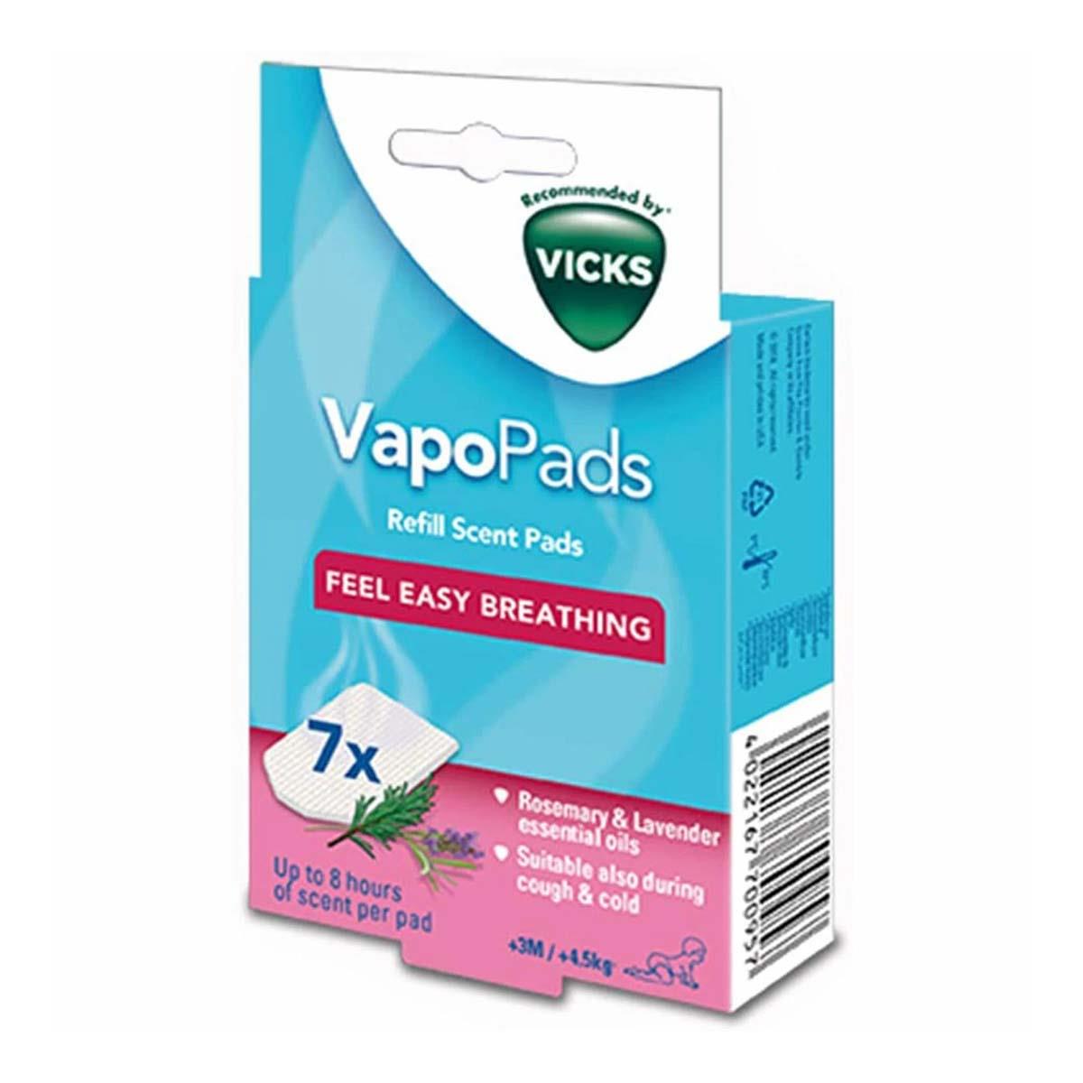 Vicks VapoPads Rosemary And Lavender 7 Pack with Eucalyptus Essential Oils For Humidifiers, Inhalers And Vaporizers - Image 2