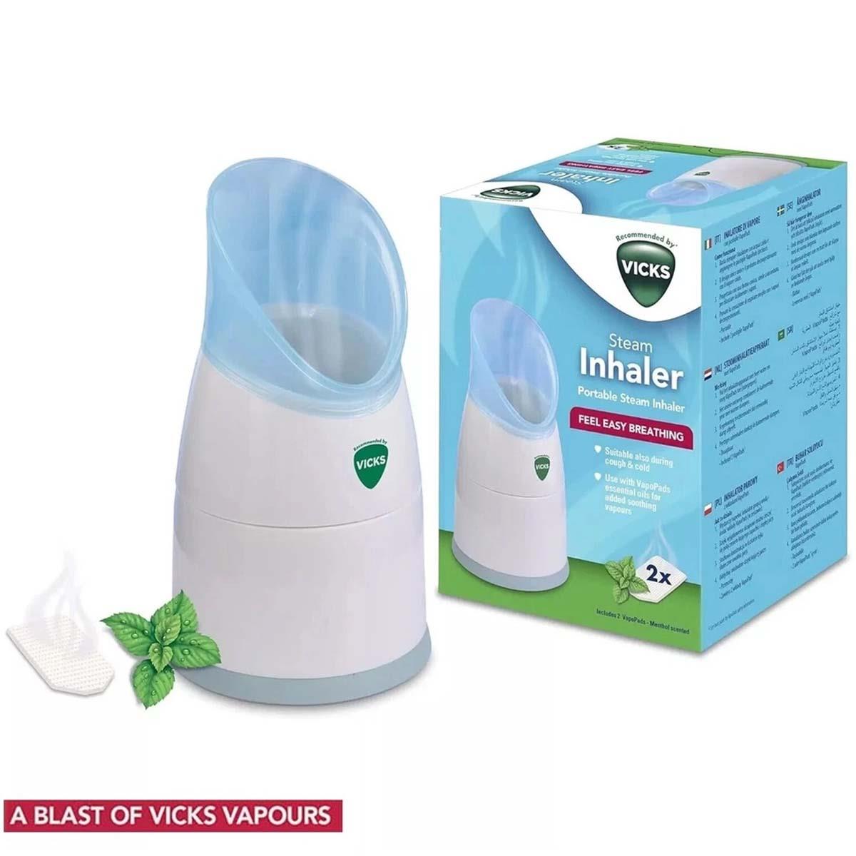 Vicks Personal Steam Inhaler Portable Warm Vapour Therapy For Cough, Cold And Congestion With 2 VapoPads