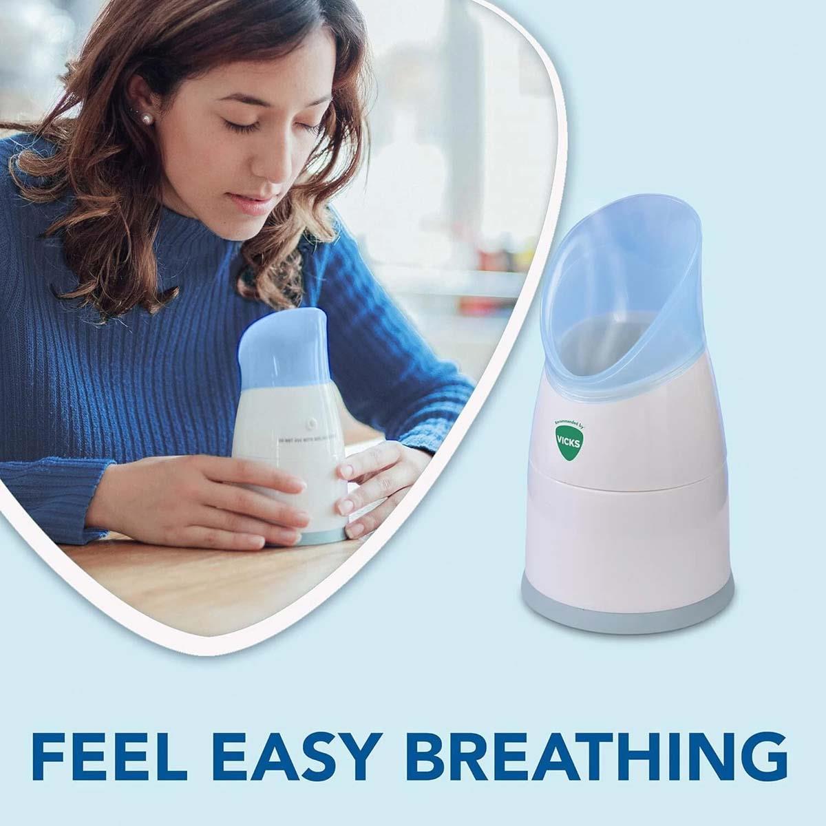 Vicks Personal Steam Inhaler Portable Warm Vapour Therapy For Cough, Cold And Congestion With 2 VapoPads - Image 2