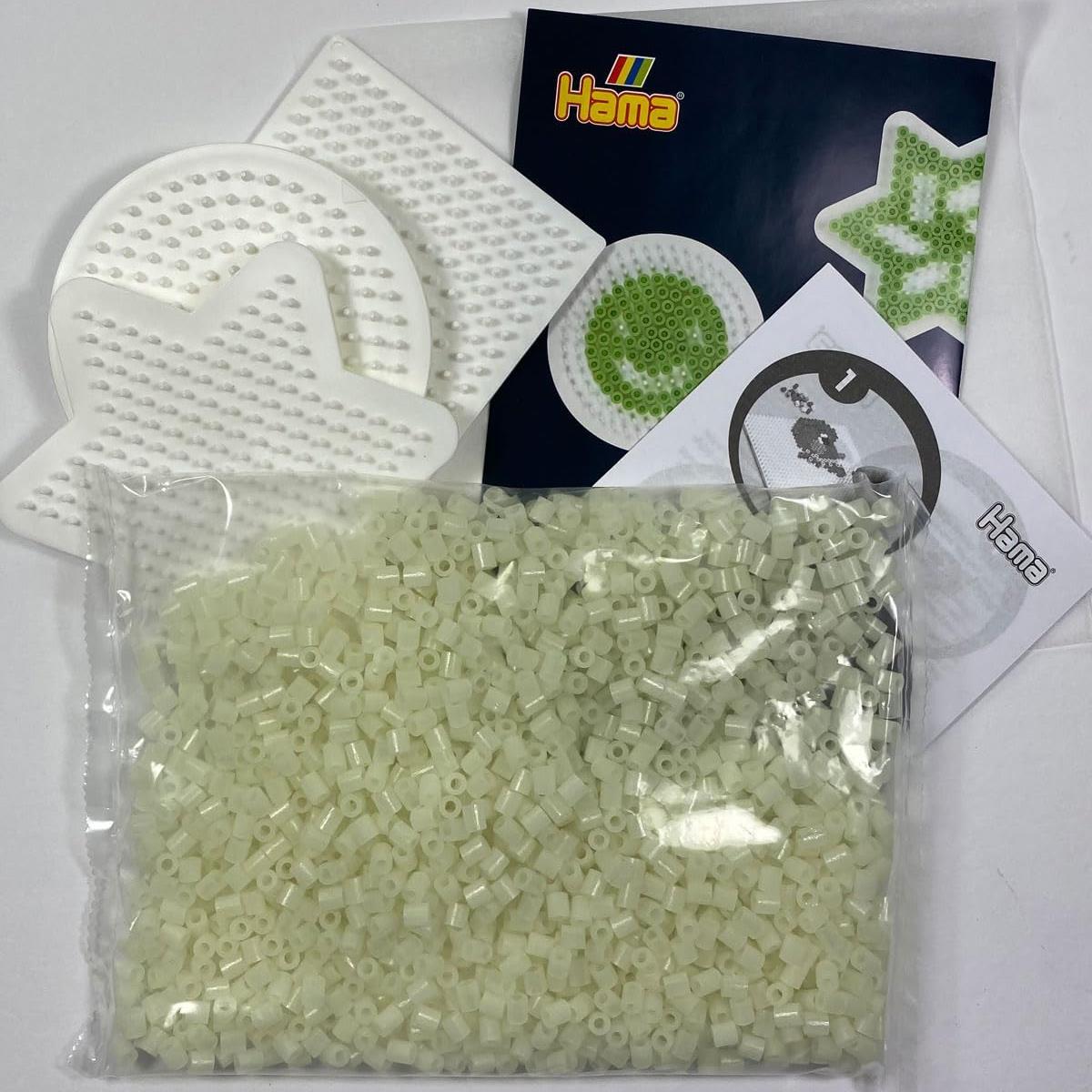Hama Glow In The Dark Midi Bead Craft Set Approx 1,500 Mixed 5mm Fuse Beads Hanging Box - Image 3