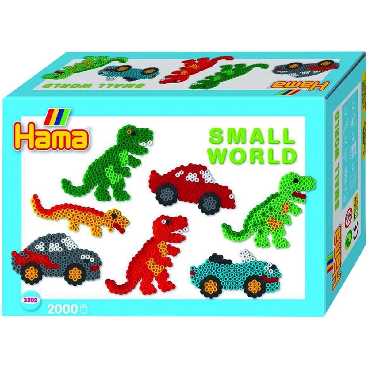 Hama Dinosaur And Car Craft Set 2,000 Multicolour Midi Fuse Beads Pegboards And Accessories Ages 5+