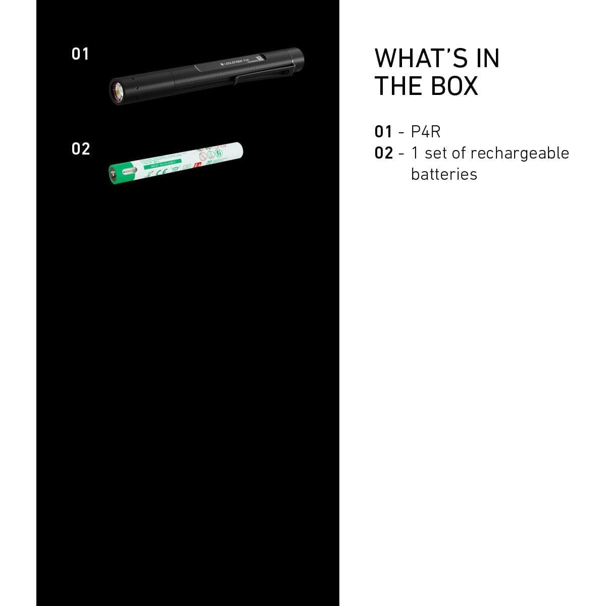 Ledlenser P4R Rechargeable LED Penlight Black 300 Lumens 100m Focus USB-C 13h Runtime IP54 142mm - Image 6