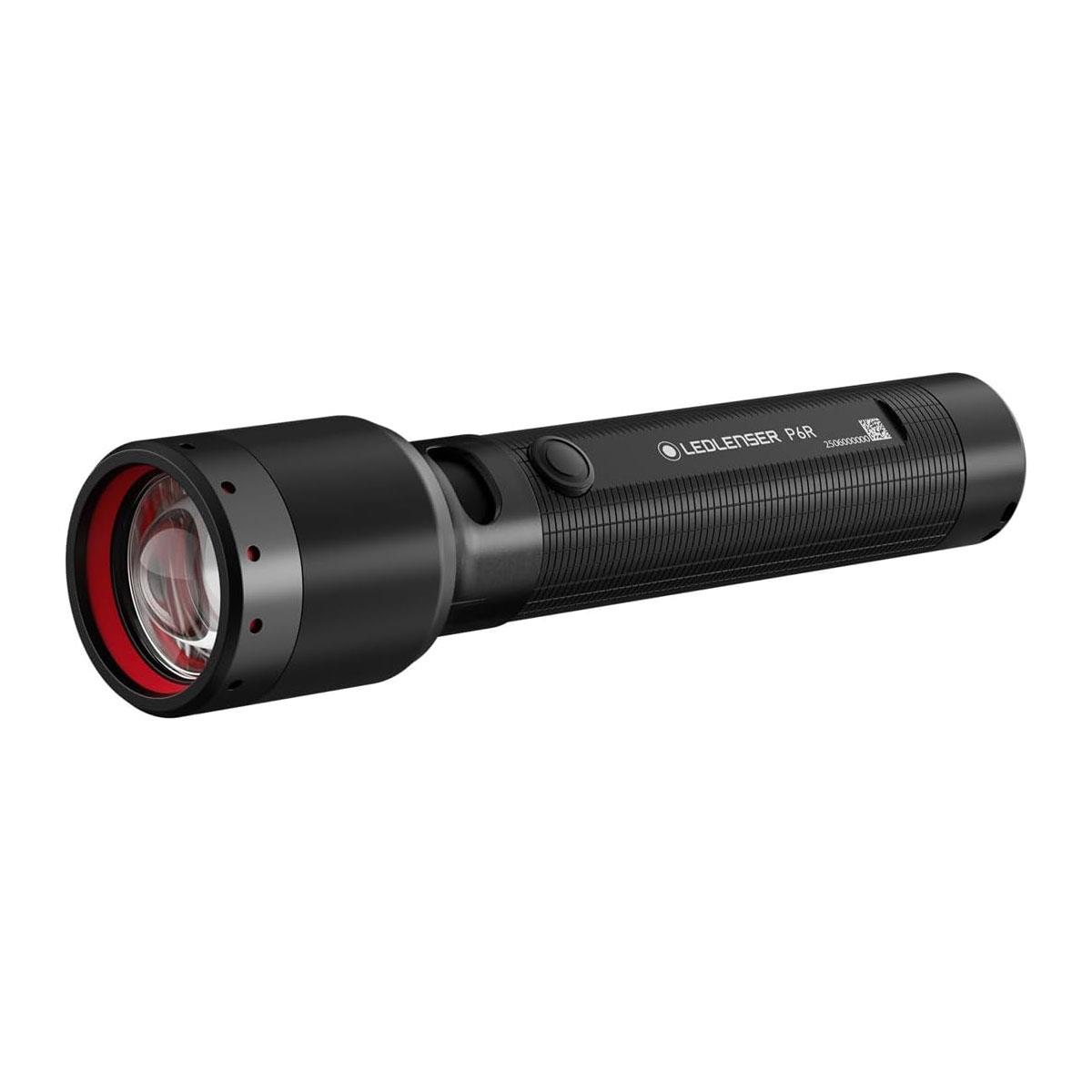 Ledlenser P6R Rechargeable LED Torch Black 1200 Lumens 320m Focus USB-C 65h Runtime IP68 150mm