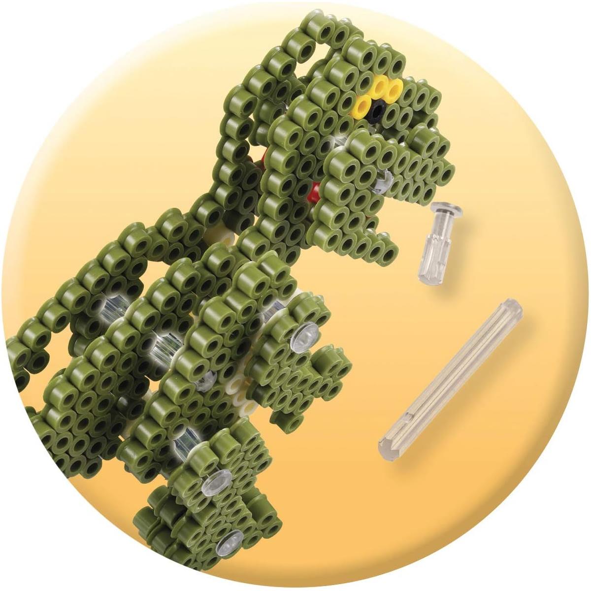 Hama 3D Dinosaur Fuse Bead Gift Set 2,500 Earth Tone Midi Beads Pegboards Connectors Ages 5+ - Image 4
