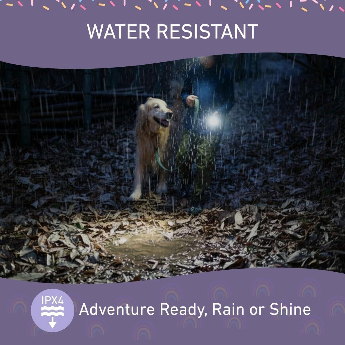 Ledlenser KidBEAM4 Kids LED Torch Purple 4 Colour Light 70 Lumens 2x AAA Batteries IP44 120mm - Image 7