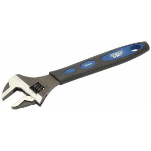 Draper Expert Adjustable Crescent Wrench 300mm 38mm Chrome Vanadium Steel Soft Grip Blue