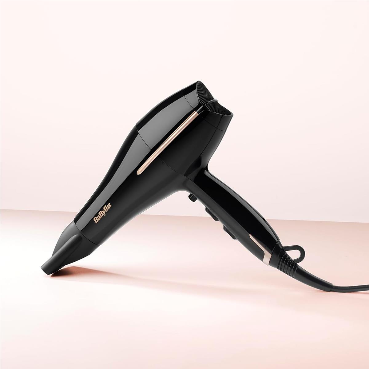 BaByliss Salon Pro Hair Dryer 2200W Ionic Frizz Control 3 Heat And 2 Speed Settings Black - Image 5