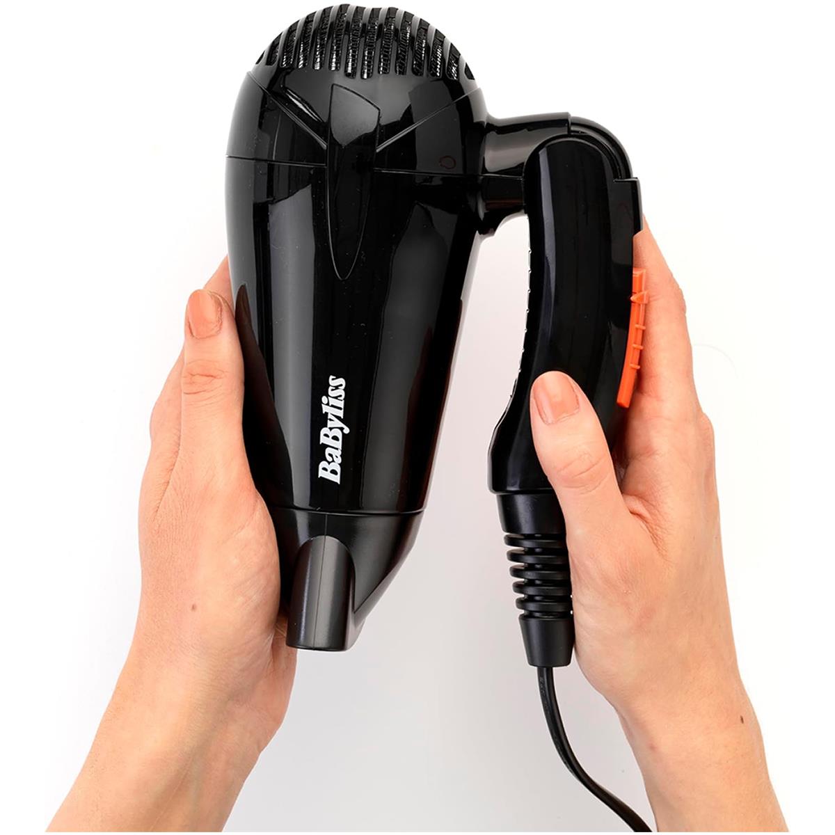 BaByliss Travel Hair Dryer 2000W Folding Dual Voltage 2-Speed With Cool Shot Concentrator New Black - Image 7
