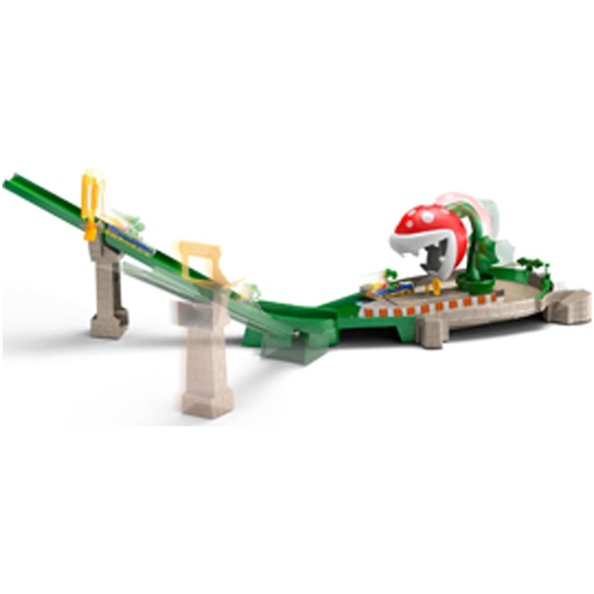 Hot Wheels Mario Kart Piranha Plant Slide Track Set With Yoshi 1:64 Die Cast Kart Ages 5+ - Image 4