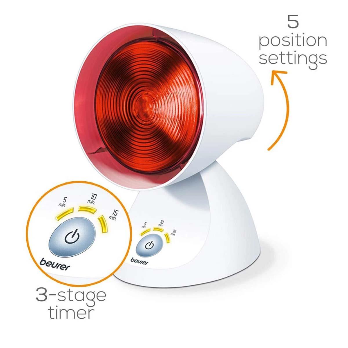 Beurer Infrared Heat Lamp 150W With 3 Timer Settings, 5 Adjustable Angles And Automatic Shut-Off - Image 2
