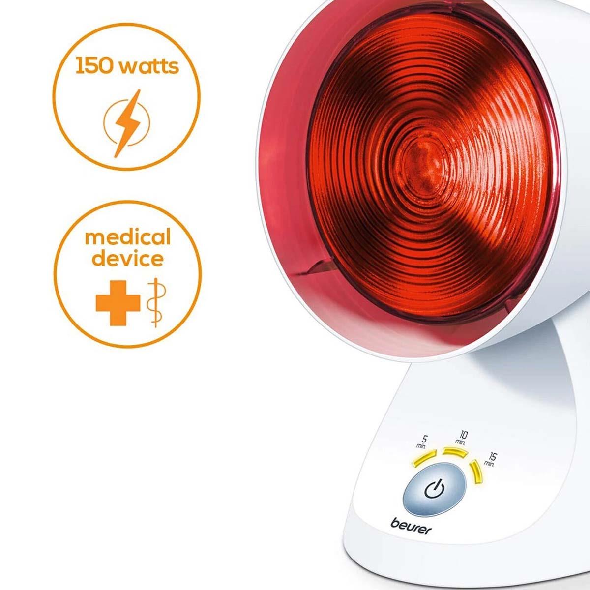 Beurer Infrared Heat Lamp 150W With 3 Timer Settings, 5 Adjustable Angles And Automatic Shut-Off - Image 3