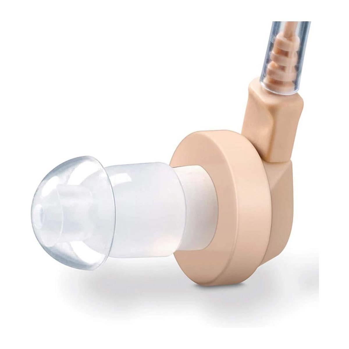 Beurer Hearing Amplifier Behind-Ear Design with Adjustable Volume, 3 Ear Tips And Up To 40 dB Amplification - Beige - Image 4