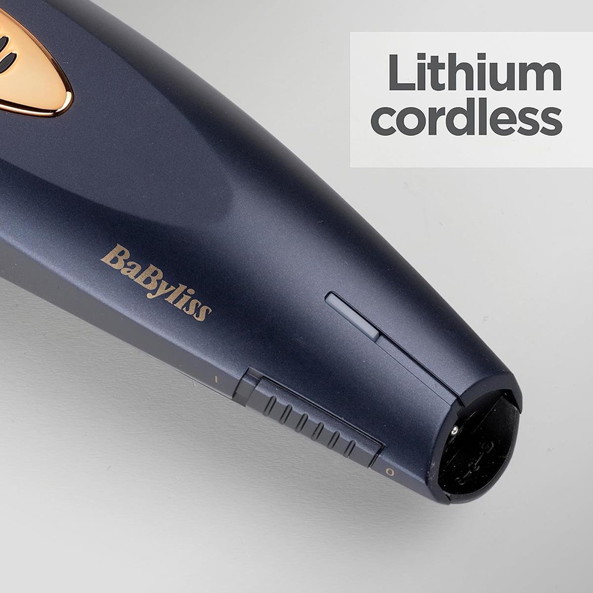 BaByliss Super Clipper XTP Corded/Cordless Japanese Steel Blades 85-Min Runtime Grades 1-8 Blue And Rose Gold - Image 4